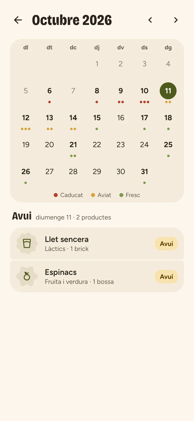 Captura: Calendari