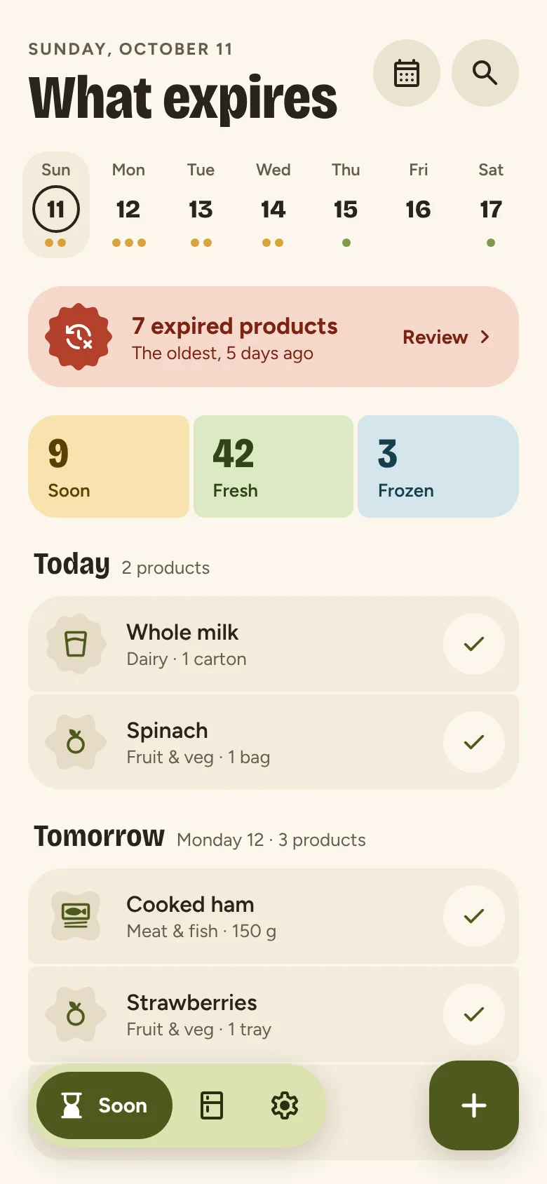 Screenshot: What expires