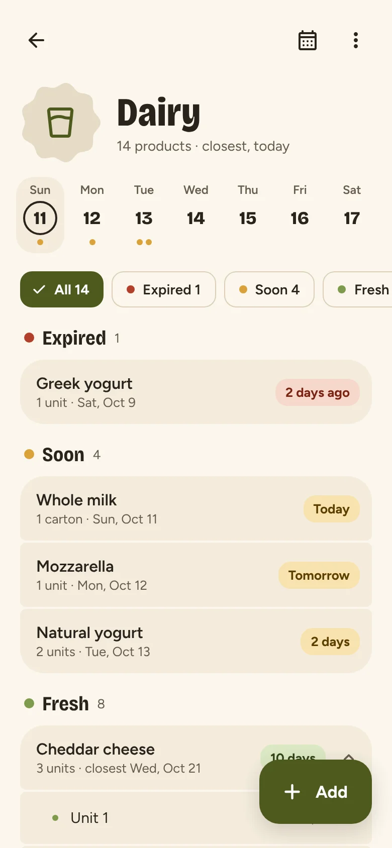 Screenshot: Pantry